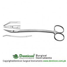 Dean Tonsil Scissor Toothed - Angled Upwards Stainless Steel, 17.5 cm - 7"